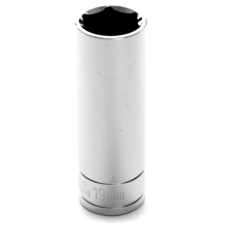 Perform Tool W32419 0.5 In. Drive 19 mm. 6 Point Deep Well Socket PE319929